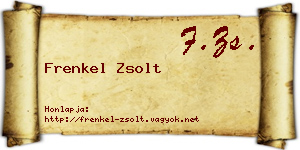 Frenkel Zsolt névjegykártya